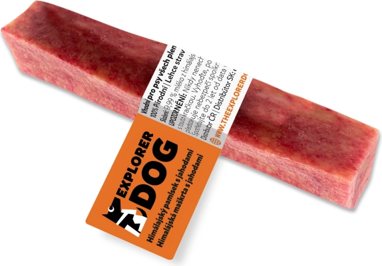 Explorer dog friandise dentaire à mâcher au fromage de l’Himalaya aux fraises, taille M