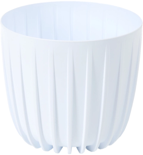 Cache-pot bas Mira 20 cm blanc