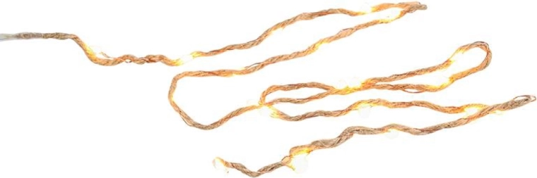 Guirlande lumineuse de Noël avec minuteur, 20 LED, blanc chaud, 1 m