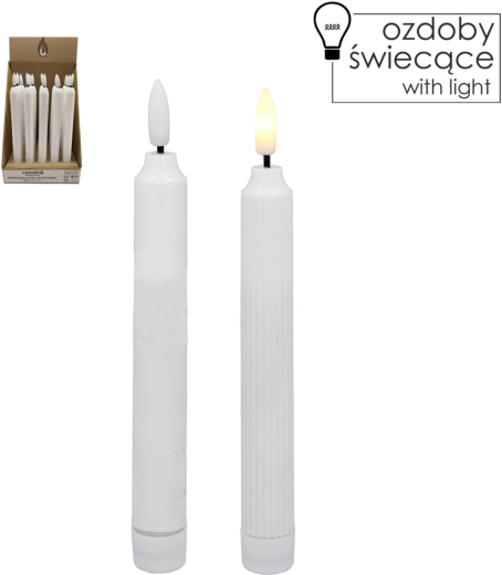 Bougie LED à piles blanche 16,5 cm