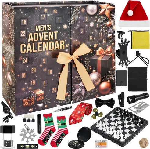 Calendrier de l'Avent pour homme avec 24 cadeaux