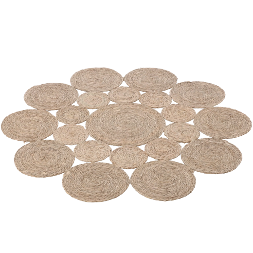 Tapis de sol rond en herbe de mer 120 cm