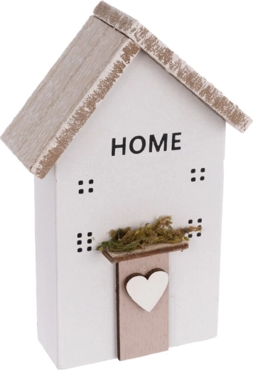 Petite maison décorative en bois blanche