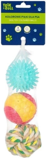 Balles pour chien avec pouet, set de 3 pcs