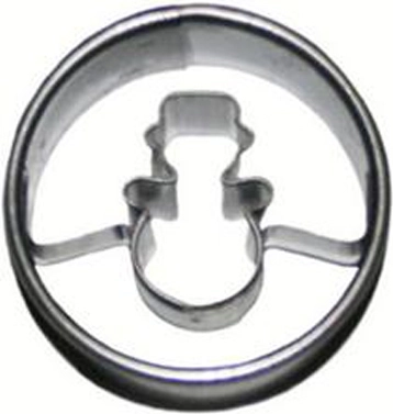Emporte-pièce à biscuits – bonhomme de neige, rond 3 × 1,6 cm, tôle étamée
