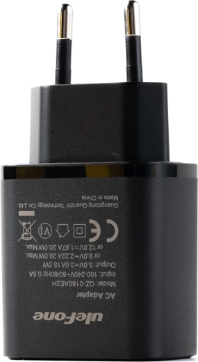 Ulefone chargeur rapide 20 W USB‑C (UE) – noir