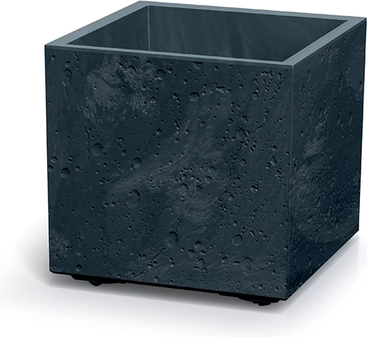 Pot de fleurs Sierra Square effet béton 38,5 × 38,5 cm anthracite