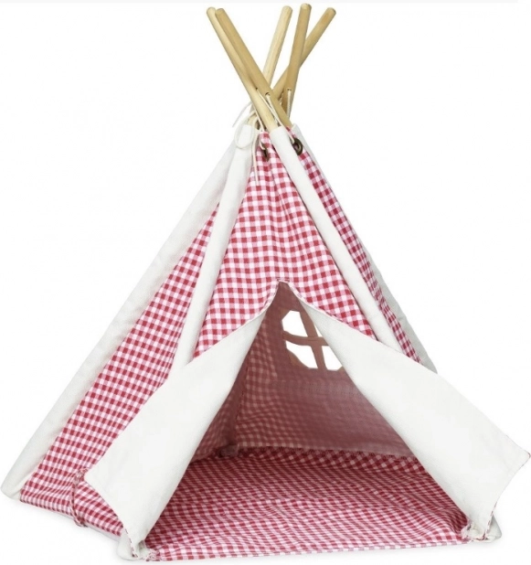 Mini tipi pour poupées – à carreaux
