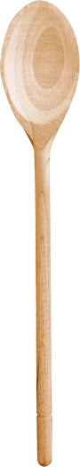 Cuillère de cuisine ovale en bois 40 × 5,5 cm en bois de hêtre