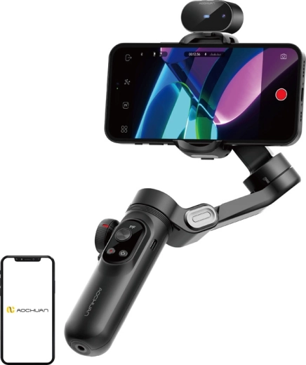 Aochuan Smart X Pro Stabilisateur 3 axes pour téléphone avec capteur IA noir