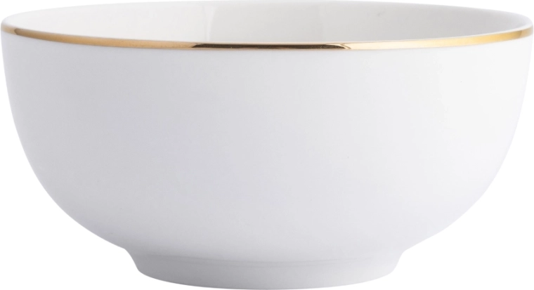 Bella Ligne dorée bol en porcelaine 14 cm 630 ml crème