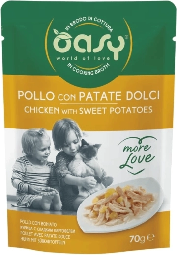 Oasy More Love poulet avec patates douces, sachet 70 g