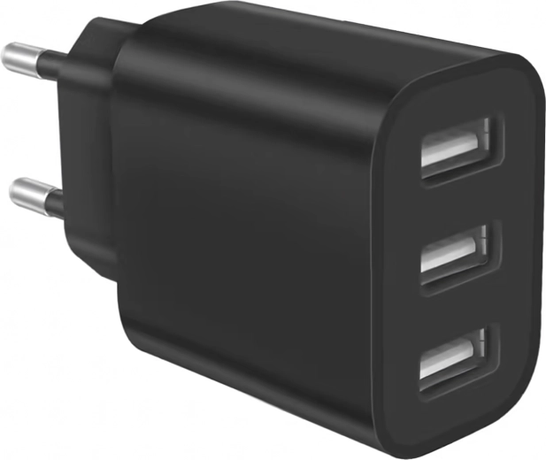 Chargeur secteur puissant 3× USB 5V 3,4A