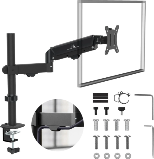 bras à gaz pour moniteur 17–32" avec capacité de charge 2–10 kg