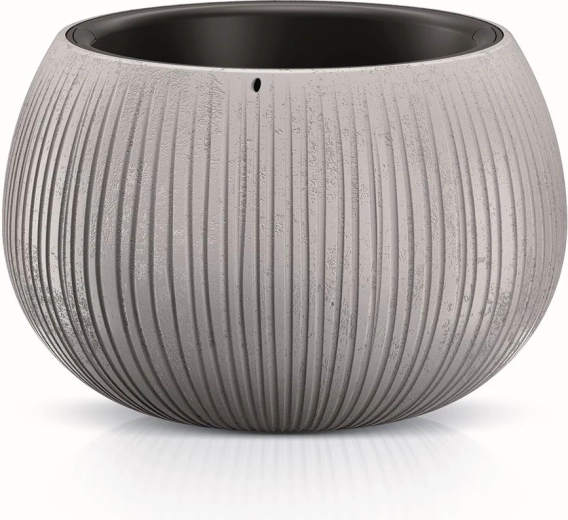 Cache-pot Beton Bowl avec insert 29 cm – gris