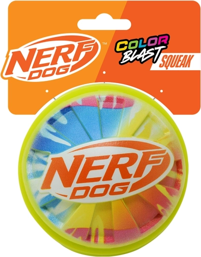 Nerf Dog balle couinante avec prise colorée 10 cm