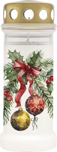 Bougie funéraire Bolsius de Noël blanche, 4 jours