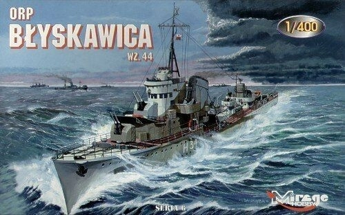 Maquette plastique ORP Błyskawica mod. 44