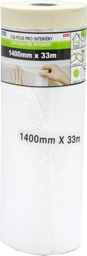 Ruban de masquage avec film 140 × 33 m pour intérieur, autocollant