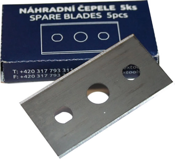 Lames de rechange pour rabot, 44 mm, Cr (5 pcs)