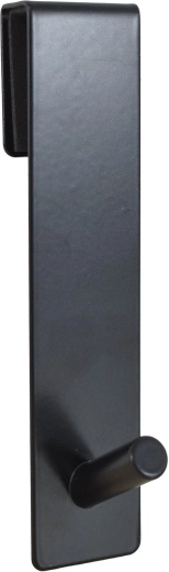 Porte-manteau de porte en acier inoxydable noir 6 × 20 cm