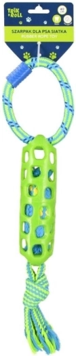 Jouet à tirer pour chien Trik&roll avec maille en caoutchouc vert