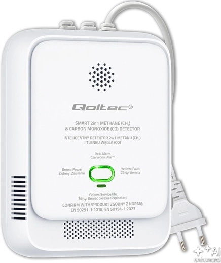 Détecteur de fuite de gaz et de monoxyde de carbone avec alarme 85 dB et LED