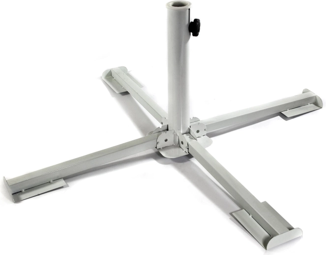 Socle métallique pour parasol – blanc
