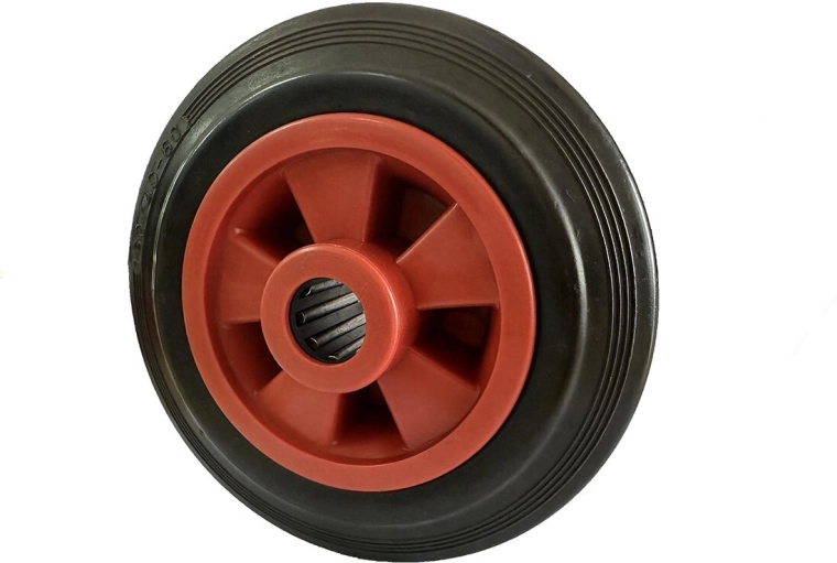 Roue de rechange en plastique avec jante 100 mm, palier lisse, moyeu 12 mm