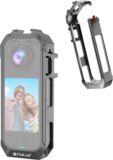 Coque de protection métallique Puluz pour Insta360 X4 Air grise