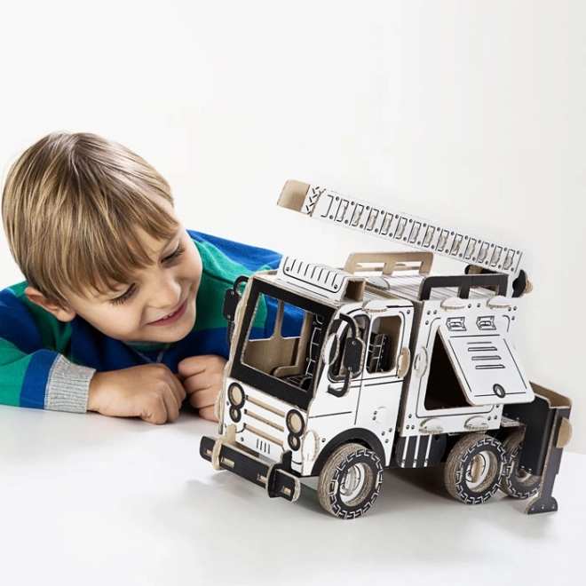 Puzzle 3D en carton Camion-citerne de pompiers