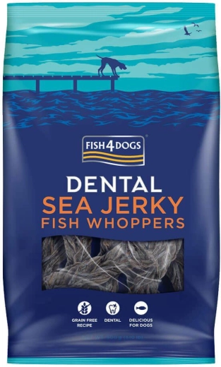 Fish4Dogs friandises dentaires au poisson blanc de mer pour chiens, morceaux 500 g