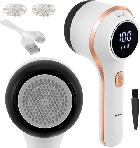 Rasoir anti-bouloches sans fil RUHHY avec écran LCD, 6 lames et USB‑C