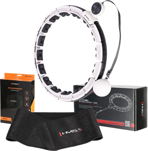 Ensemble cerceau de massage HMS HHM16 avec compteur et poids + ceinture amincissante BR163