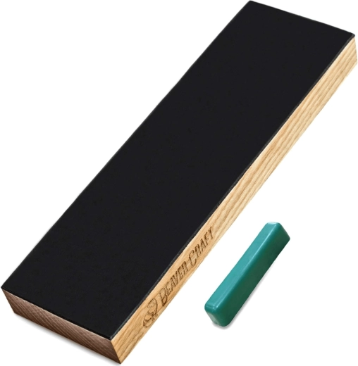 Palette d’affilage en cuir Beavercraft, une face, avec pâte à polir P01
