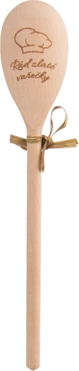 Cuillère en bois ovale « Gamme cuillères dorées » 30 cm