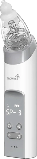 Aspirateur nasal Grownsy avec 3 embouts, gris