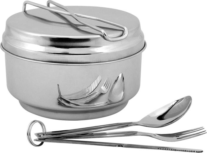 Set d’esbit de camping en acier inoxydable 7 pièces STORE LINE