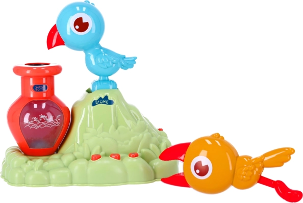 Jouet d’agilité pour oiseaux, qui boit de l’eau