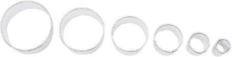 Set d’emporte-pièces lisses pour pâtisseries – ronds, 6 pcs