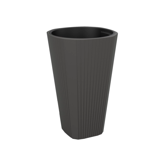 Pot de fleurs MUZA avec insert 39 cm anthracite
