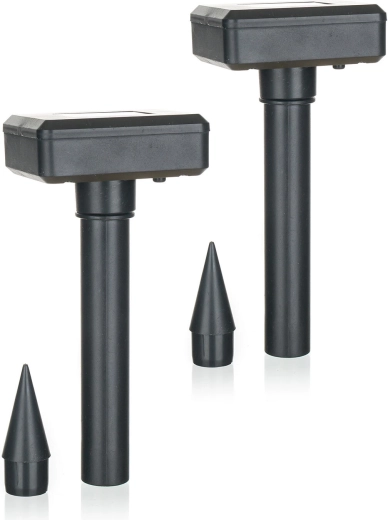 Répulsif solaire contre les taupes, noir, lot de 2