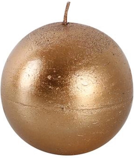 Bougie ronde rustique 8 cm couleur cuivre PROVENCE