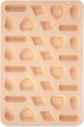 Moule en silicone pour biscuits et pralines 31 × 21 × 1,5 cm, beige