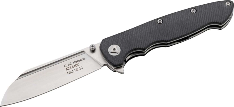 Couteau de poche à une main 9 cm Sheepfoot, G10, noir