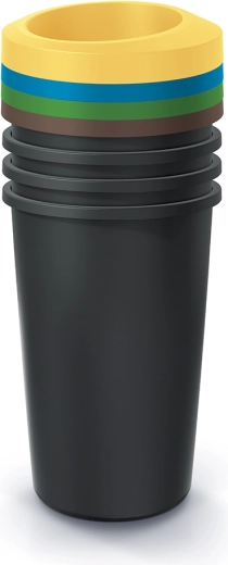 Ensemble de 4 bacs de tri 4×45 l Prosperplast Compacta R Drop