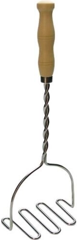 Presse-purée en acier inoxydable avec manche en bois 32 cm