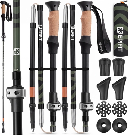 Bâtons de trekking Skog Elite 110–135 cm - 1 pièce