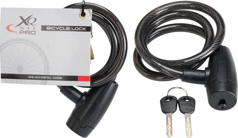 Antivol à câble pour vélo 10 × 800 mm, 2 clés