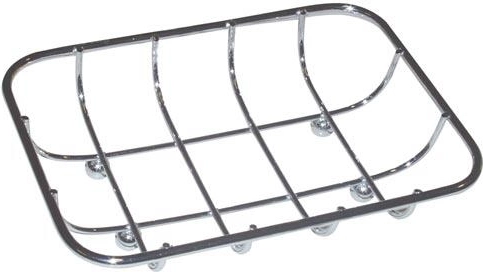 Porte-savon rectangulaire 13 × 9 cm chromé